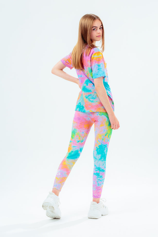 HYPE GIRLS MULTI TIE DYE LEGGINGS