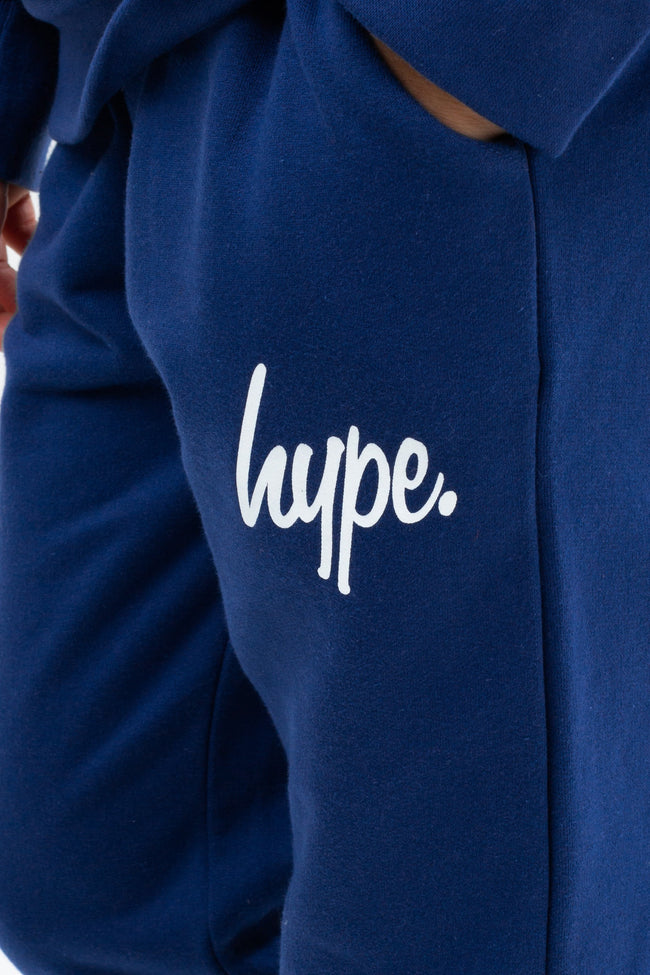 HYPE BOYS NAVY SCRIPT HOODIE & JOGGERS