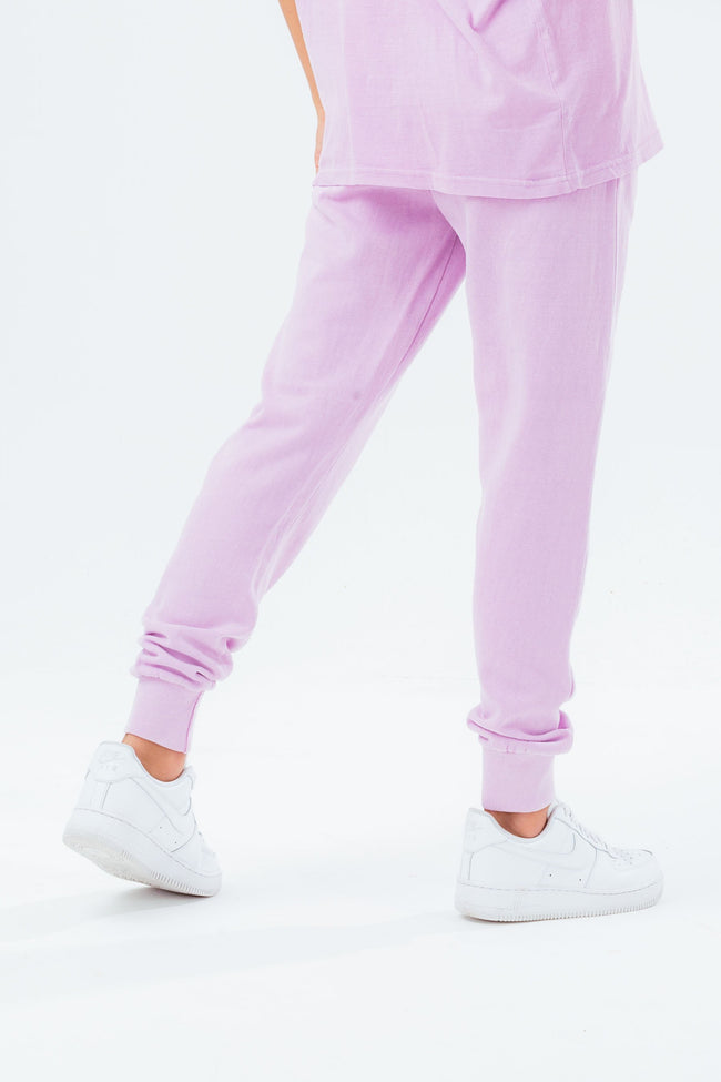 HYPE WASHED LILAC SCRIBBLE LOGO WOMEN'S JOGGERS