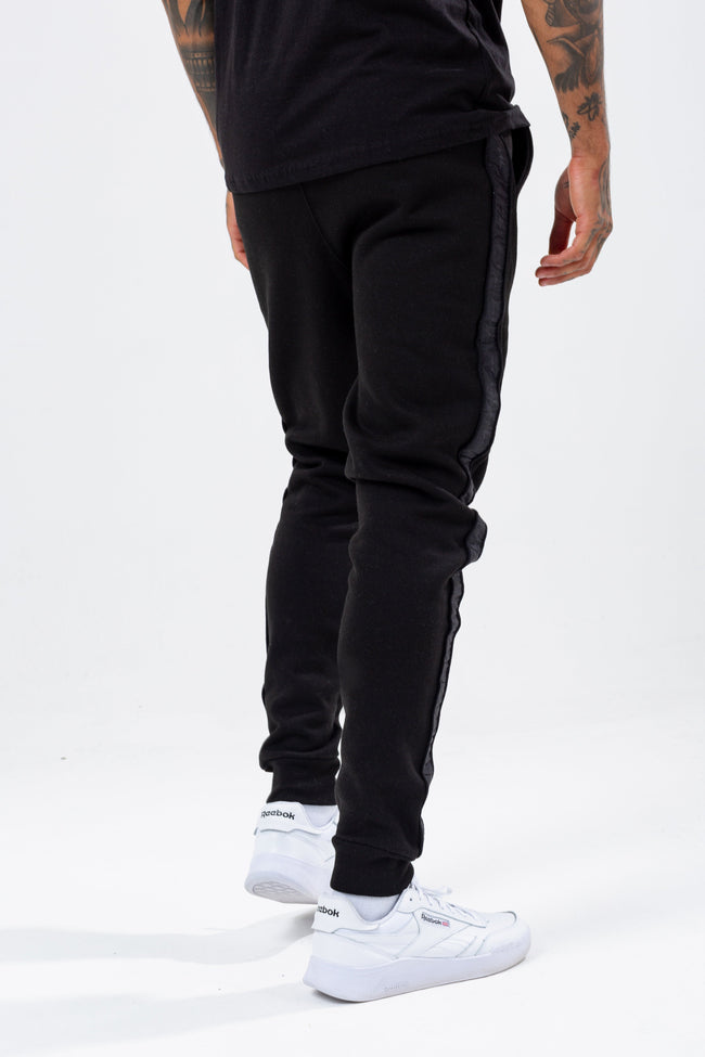 HYPE BLACK TONAL TAPE SCRIBBLE LOGO MEN'S JOGGERS