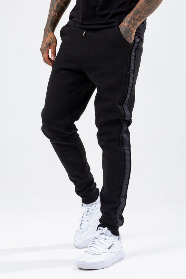 HYPE BLACK TONAL TAPE SCRIBBLE LOGO MEN'S JOGGERS