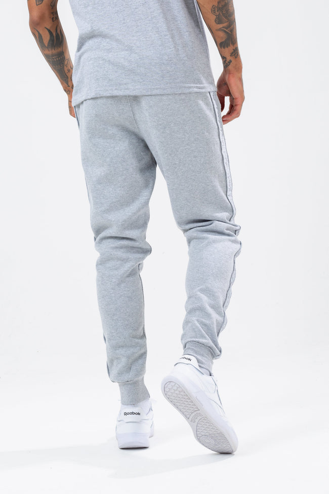 HYPE GREY TONAL TAPE SCRIBBLE LOGO MEN'S JOGGERS