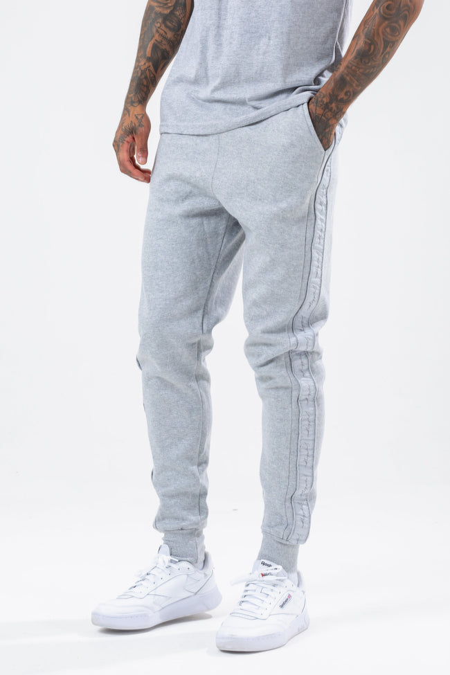 HYPE GREY TONAL TAPE SCRIBBLE LOGO MEN'S JOGGERS