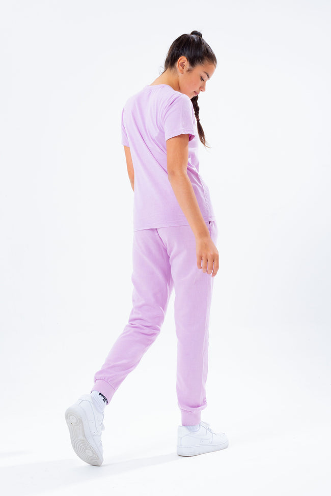 HYPE WASHED LILAC SCRIBBLE LOGO GIRLS JOGGERS