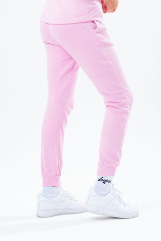 HYPE WASHED BABY PINK SCRIBBLE LOGO GIRLS JOGGERS