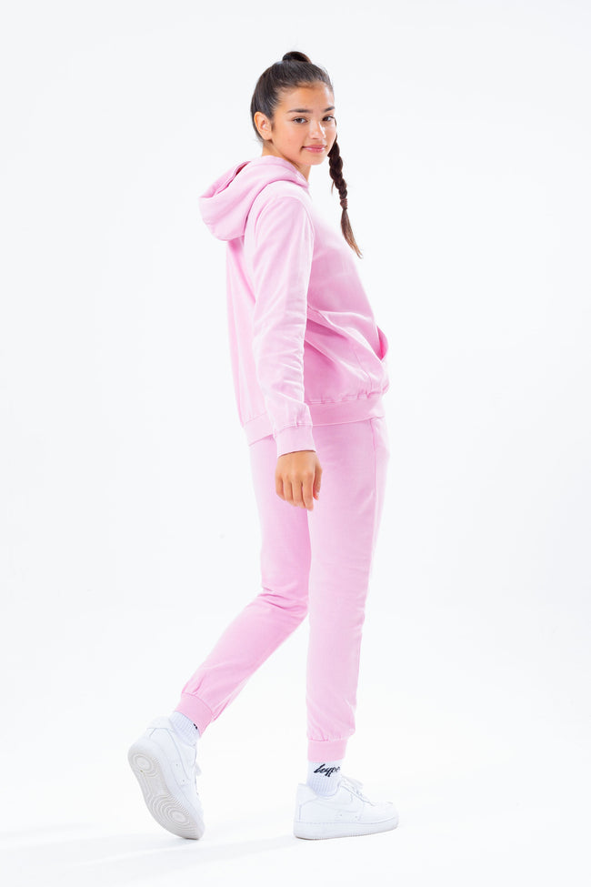 HYPE WASHED BABY PINK SCRIBBLE LOGO GIRLS JOGGERS