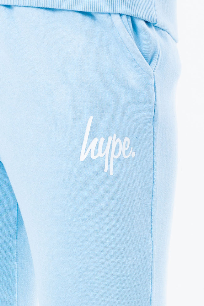 HYPE WASHED BABY BLUE SCRIPT LOGO KIDS JOGGERS