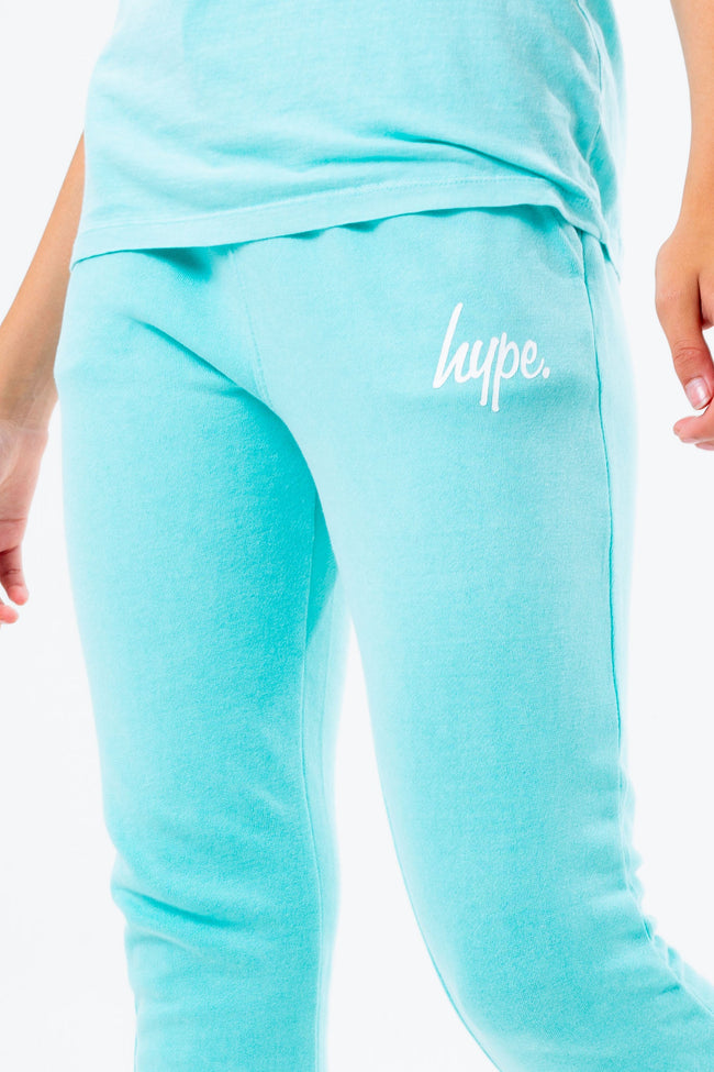 HYPE WASHED MINT SCRIPT LOGO KIDS JOGGERS