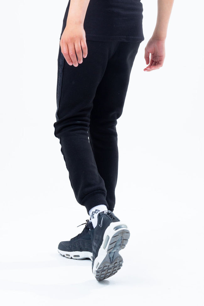 HYPE BLACK TONAL TAPE SCRIPT LOGO KIDS JOGGERS