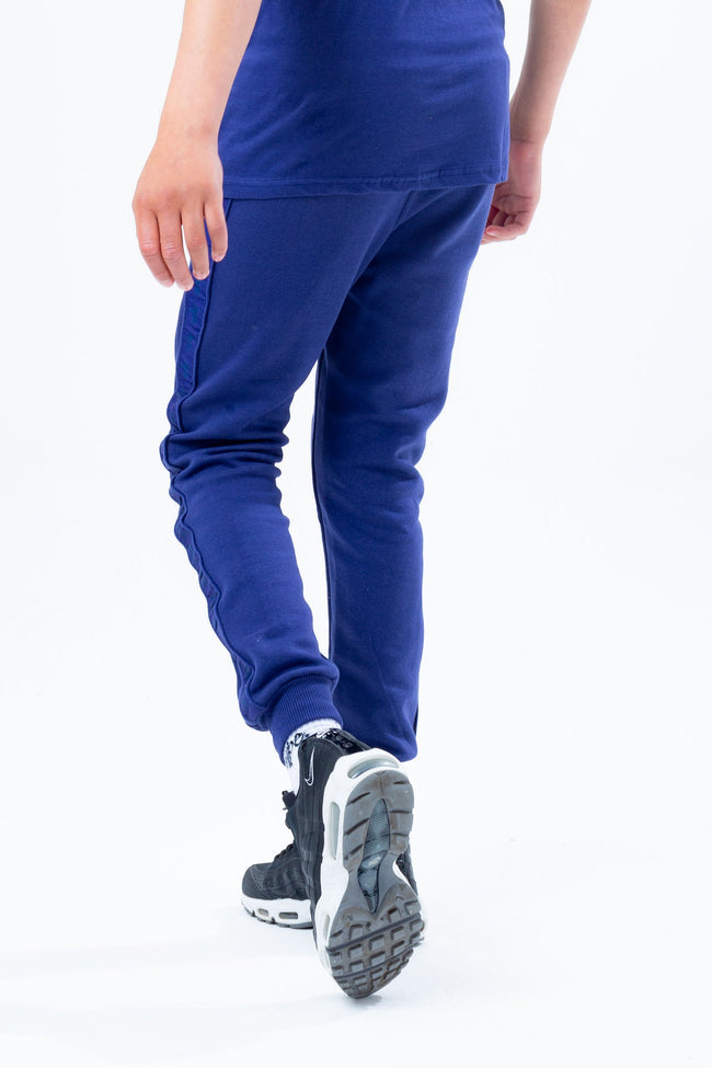 HYPE NAVY TONAL TAPE SCRIPT LOGO KIDS JOGGERS