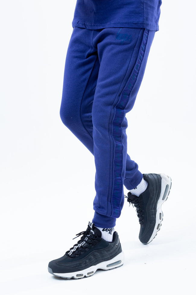 HYPE NAVY TONAL TAPE SCRIPT LOGO KIDS JOGGERS