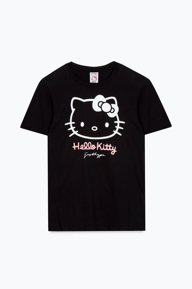 HYPE X HELLO KITTY BLACK MONO T-SHIRT