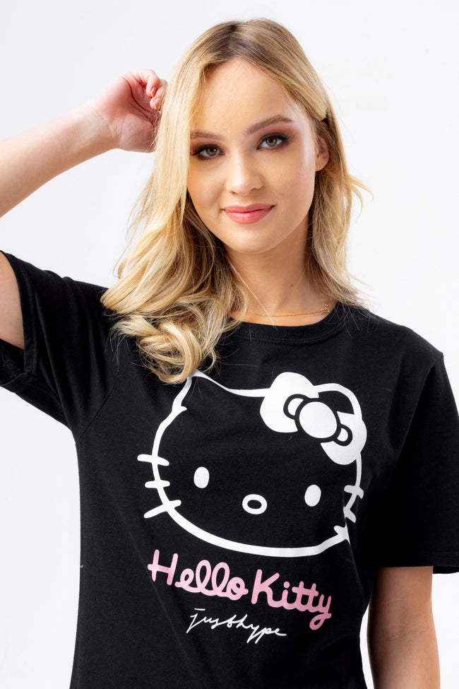 HYPE X HELLO KITTY BLACK MONO T-SHIRT