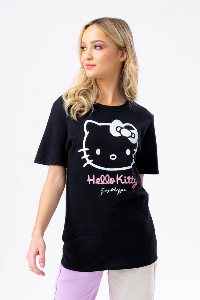 HYPE X HELLO KITTY BLACK MONO T-SHIRT