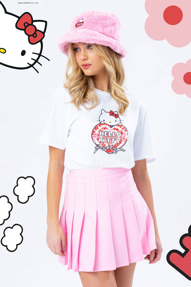 HYPE X HELLO KITTY WHITE TIE DYE T-SHIRT