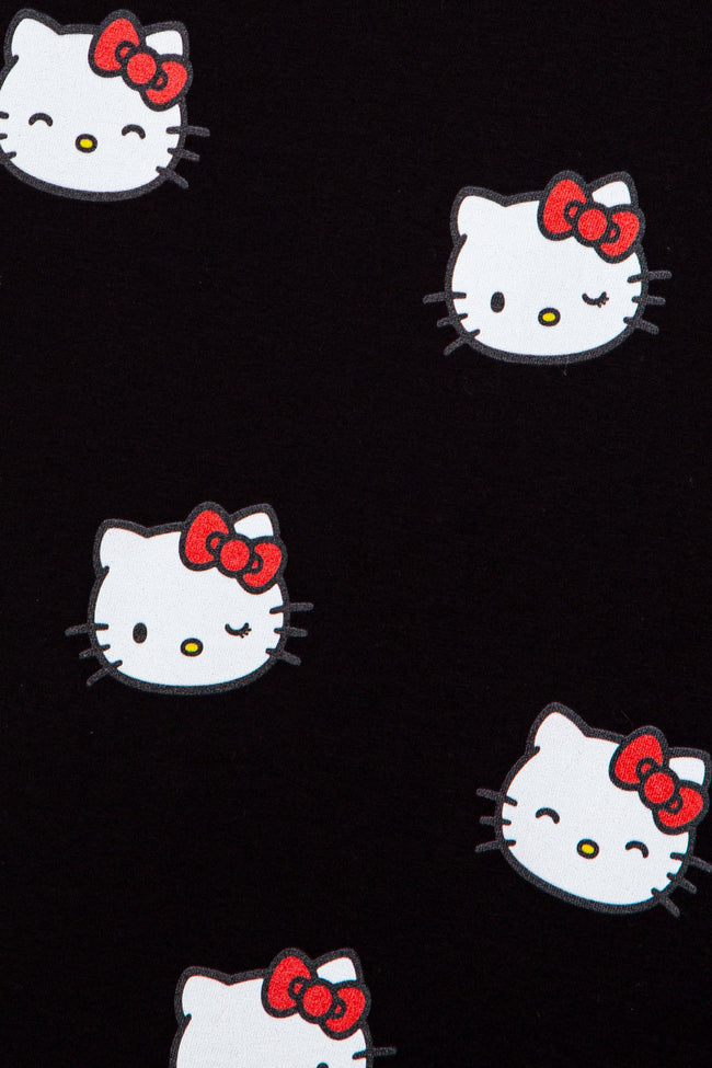 HYPE X HELLO KITTY BLACK WOMENS T-SHIRT