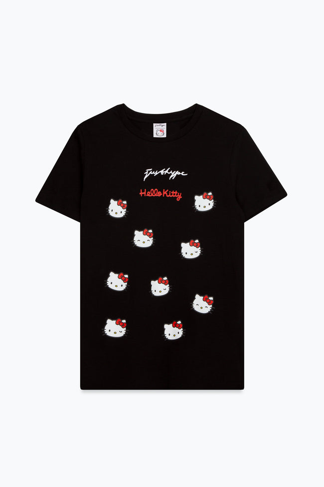 HYPE X HELLO KITTY BLACK WOMENS T-SHIRT