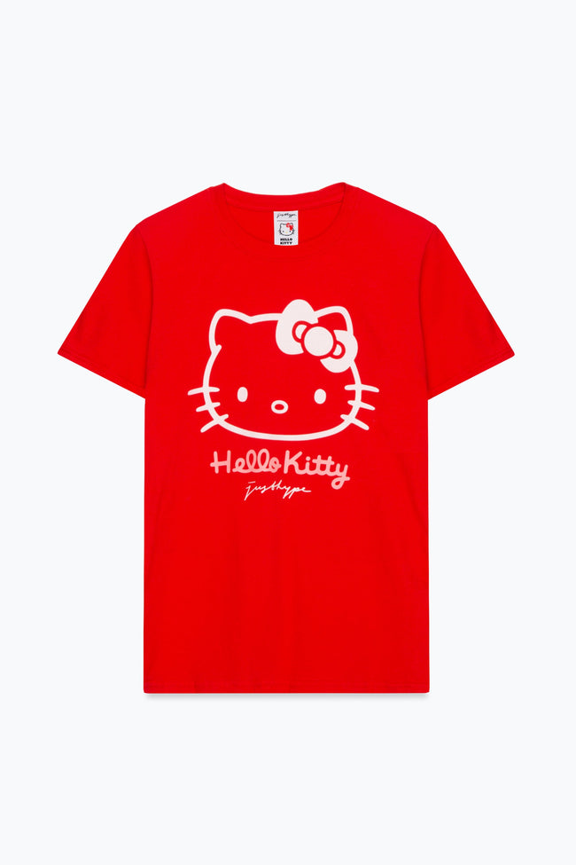 HYPE X HELLO KITTY RED WOMENS T-SHIRT