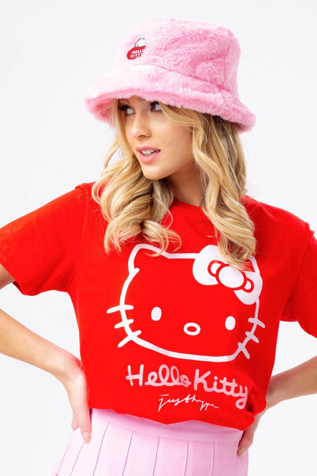 HYPE X HELLO KITTY RED WOMENS T-SHIRT