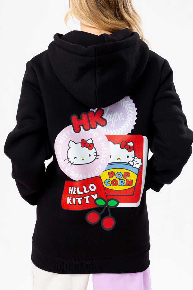 HYPE X HELLO KITTY BLACK BADGE HOODIE