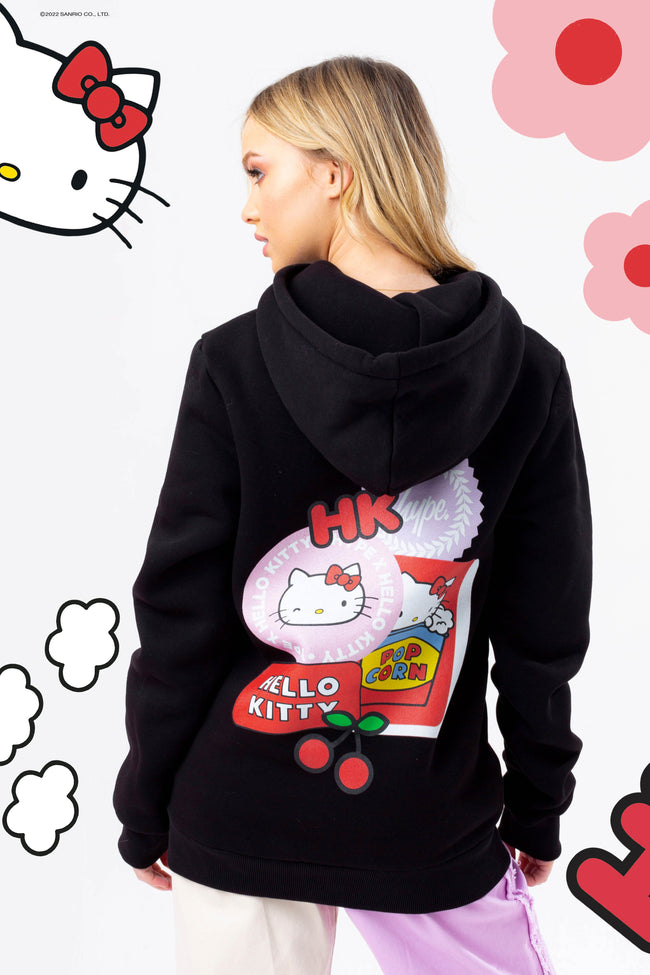 HYPE X HELLO KITTY BLACK BADGE HOODIE