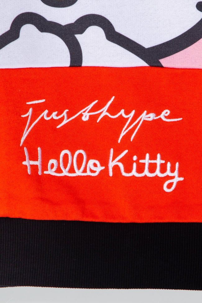 HYPE X HELLO KITTY CUT AND SEW OVERSIZED CREW NECK