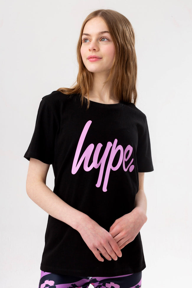 HYPE GIRLS PURPLE LEOPARD ZEBRA T-SHIRT AND LEGGING SET