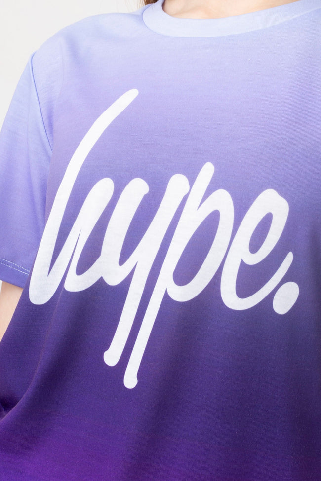 HYPE GIRLS PURPLE FADE SCRIPT T-SHIRT