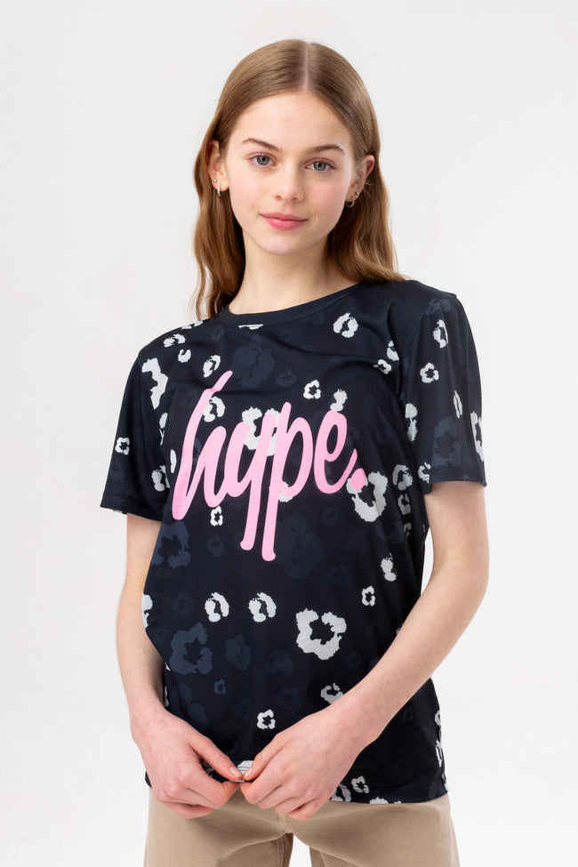 HYPE GIRLS PINK LEOPARD MARBLE 3 PACK OF T-SHIRTS