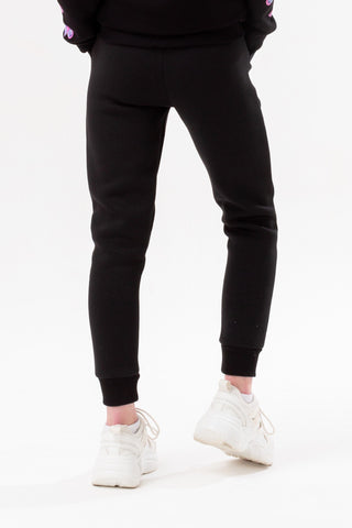 HYPE GIRLS BLACK BUTTERFLY SCRIPT JOGGERS