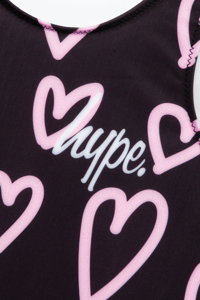 HYPE GIRLS PINK HEART SWIMSUIT