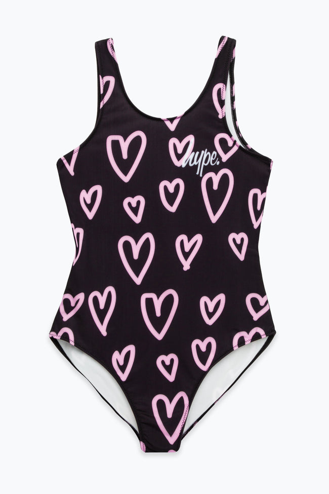 HYPE GIRLS PINK HEART SWIMSUIT