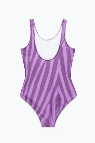 HYPE GIRLS PURPLE ZEBRA SWIMSUIT