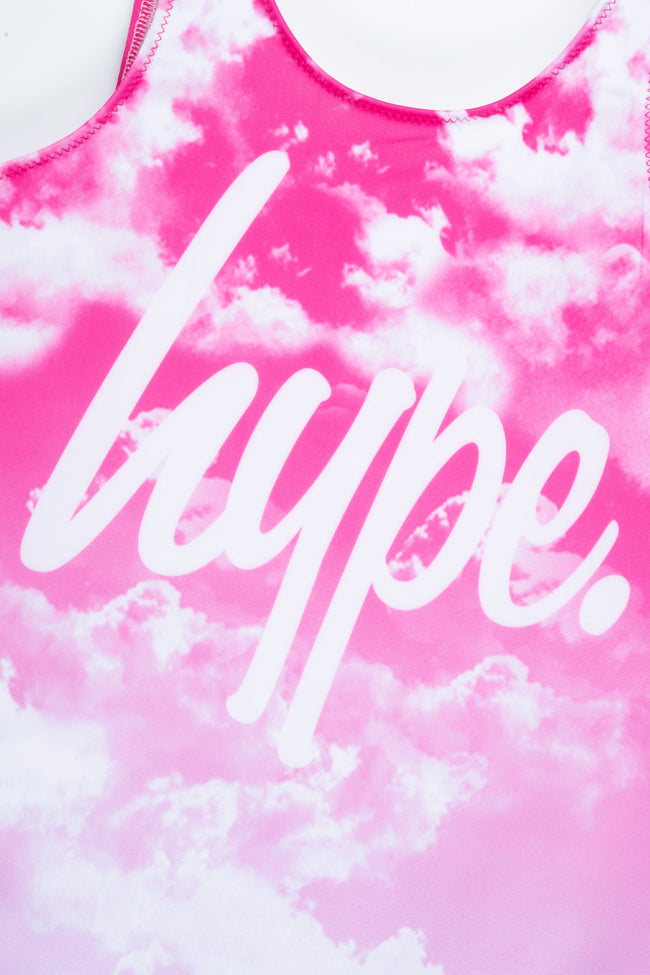 HYPE GIRLS PINK CLOUD FADE SWIMSUIT