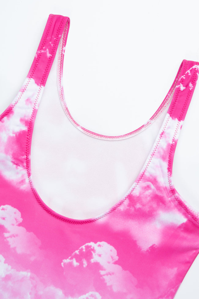 HYPE GIRLS PINK CLOUD FADE SWIMSUIT