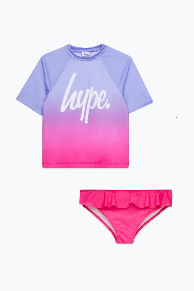 HYPE GIRLS PINK TO LILAC FADE TANKINI