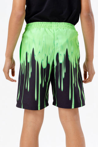 HYPE BOYS LIME DRIP SHORTS