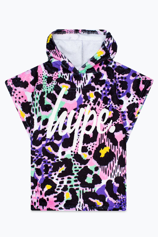 HYPE GIRLS DISCO LEOPARD PINK BEACH COVER UP