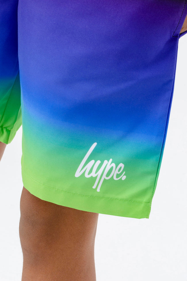 HYPE BOYS BLUE GREEN FADE SWIM SHORTS