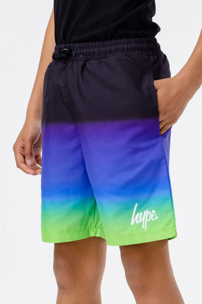 HYPE BOYS BLUE GREEN FADE SWIM SHORTS