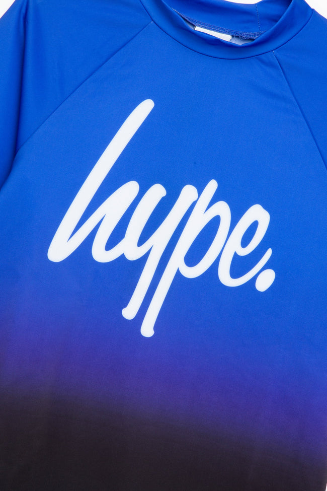 HYPE BOYS BLUE FADE SLEEVED SWIM TOP