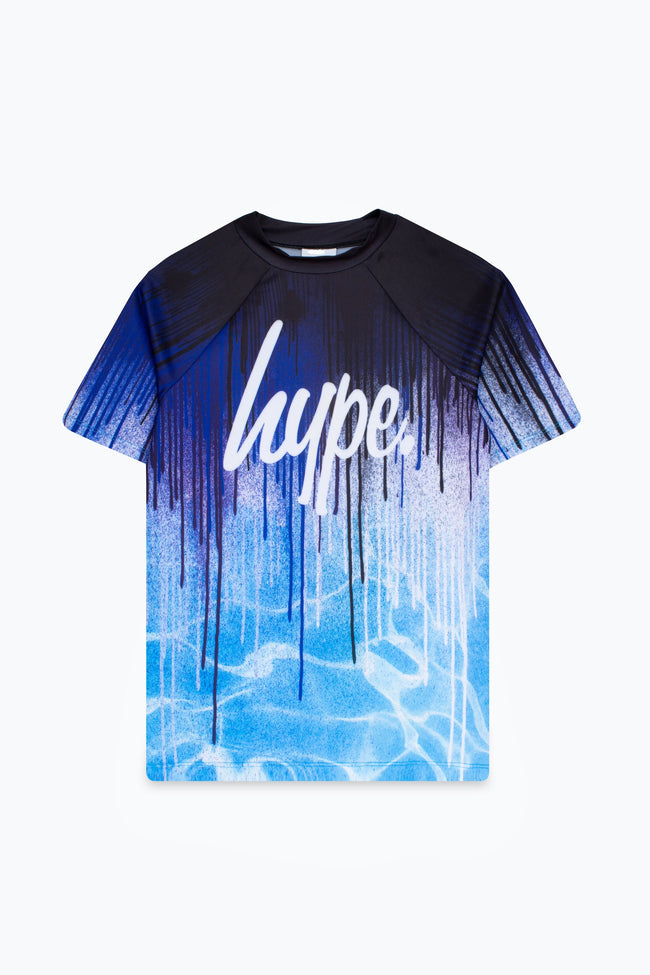 HYPE BOYS POOL DRIPS SLEEVED SWIM TOP