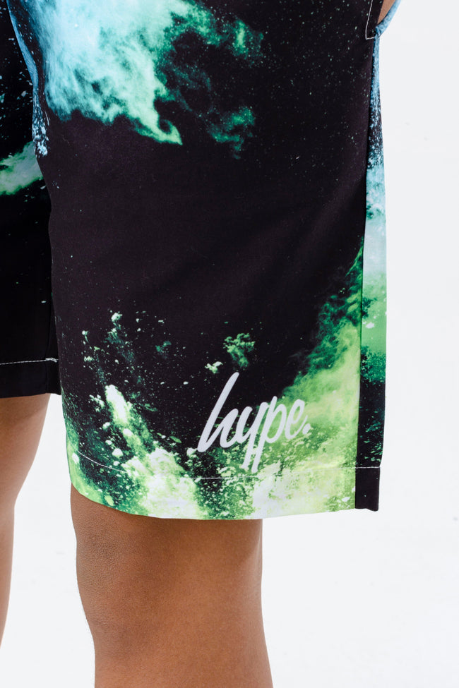 HYPE BOYS GREEN SMOKE SWIM SHORTS