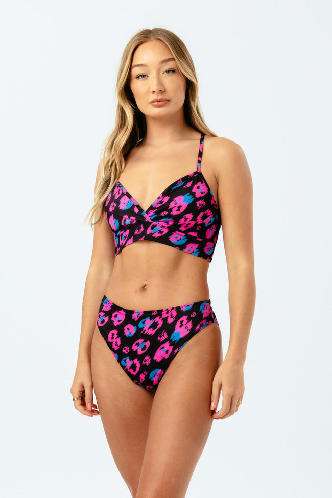 HYPE WOMENS PINK LEOPARD BIKINI