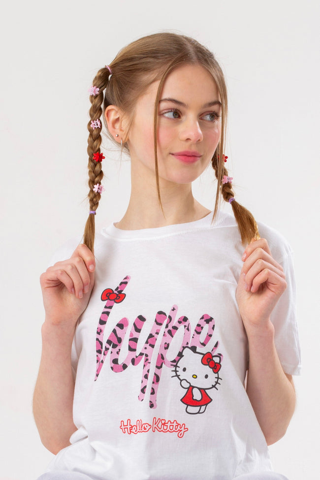 HYPE X HELLO KITTY LEOPARD GIRLS T-SHIRT