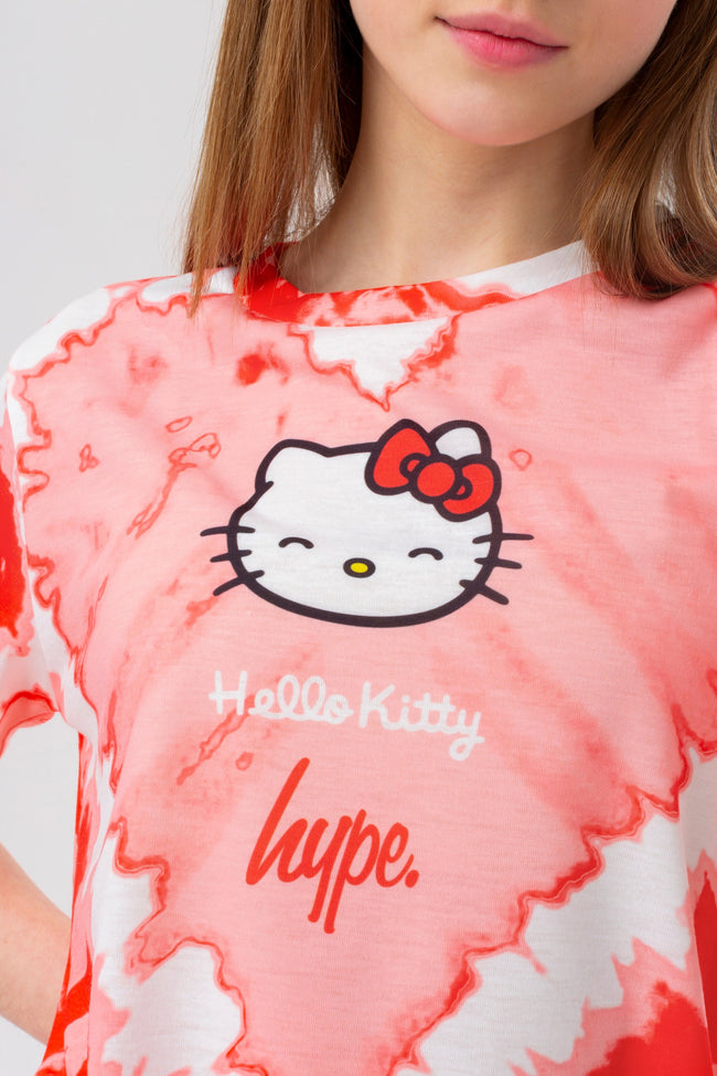 HYPE X HELLO KITTY KIDS HEART TIE DYE T-SHIRT