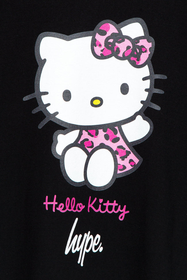 HYPE X HELLO KITTY LEOPARD BOW GIRLS T-SHIRT