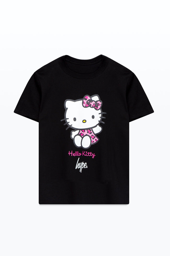 HYPE X HELLO KITTY LEOPARD BOW GIRLS T-SHIRT