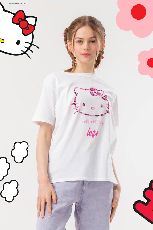 HYPE X HELLO KITTY LEOPARD INFILL T-SHIRT