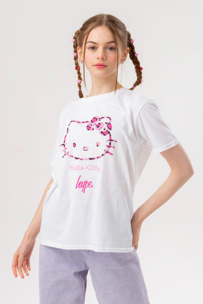 HYPE X HELLO KITTY LEOPARD INFILL T-SHIRT